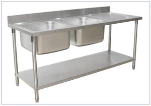 Tavolo Lavello Commerciale Australiano con Ripiano Inferiore in Acciaio Inox Banco da Lavoro Industriale Personalizzato per <span class=keywords><strong>Cucina</strong></span> - Product Image 2