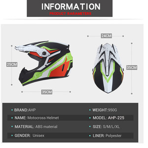 Helm Balap Profesional Casco Moto Off Road ATV Dirt Bike Downhill MTB DH Capacete Motocross Dengan Masker Sarung Tangan Kacamata - Product Image 5