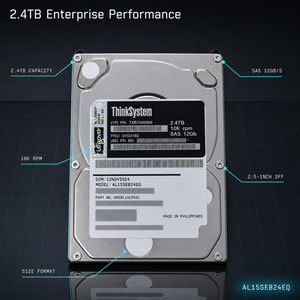 Serveur de stockage extensible AL15SEB24EQ 2,4 To SAS 10000 tr/min, serveur en rack 2U, serveur web - Product Image 1