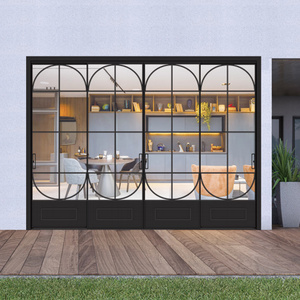 Nueva puerta <span class=keywords><strong>corredera</strong></span> Puerta de partición de vidrio para cocina sala de estar y balcón riel colgante puerta <span class=keywords><strong>corredera</strong></span> - Product Image 5