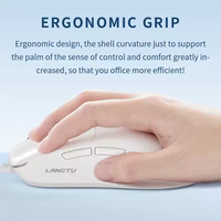 LANGTU T6 Mouse nirkabel Mini portabel, Mouse nirkabel, Mouse Gaming kantor, antarmuka USB, tiga Mode, kompatibilitas komputer, fungsi bisu, kabel tahan lama