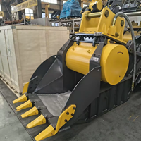 Godet broyeur hydraulique pour excavatrice, attache pour concassage de béton et de roche, idéal pour le recyclage des déchets de construction