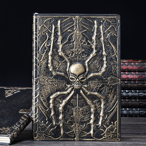 Quaderno Gotico con Rilievo Teschio e Ragno, Diario in Pelle PU Retrò con Copertina Rigida, Libro <span class=keywords><strong>di</strong></span> Scrittura Fantasy Oscura Cthulhu - Product Image 5