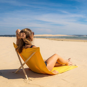 Coussin de chaise longue de plage anti-sable et imperméable, dossier réglable, en coton, pour poteau en bois, tapis de plage - Product Image 2