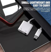 USB Type C à 3.5mm AUX Audio Jack Adaptateur Casque Répartiteur de Charge pour iPhone 15