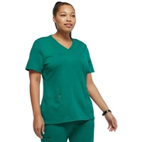 Ensemble d'uniformes médicaux de jogging, col en v vert Hunter, clinique confortable, extensible, Anti-microbien, hôpital, soins infirmiers