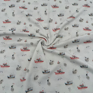 Chất Lượng Hàng Đầu Tùy Chỉnh In 90% Tre 10% Spandex Con Chó Mô Hình 240gsm Rửa Phong Cách Cổ Tre Vải Cho Quần Áo - Product Image 5