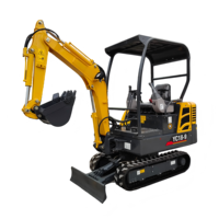 Excavator Mini Crawler Baru 1800KGS 0.25cbm Bucket YC-18SR dengan Pompa Mesin Impor 39.5kW CE Hydraulic Mini Excavator