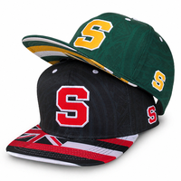 Casquettes Snapback Brodées 3D Personnalisées Bicolores 6 Panneaux Design Logo Vierge Unisexe Vente en Gros Gorra OEM ODM