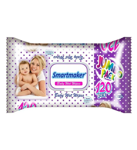 Paquete de 120 Toallitas Húmedas Hipoalergénicas Sin Alcohol, Suaves para la Piel, Desechables, para el Cuidado del Bebé - Product Image 2