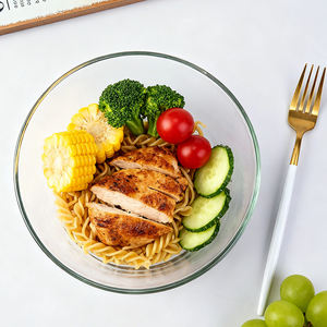 Ciotola per Insalata in Vetro per Uso Domestico, Ciotole Trasparenti per Insalata da Cucina, Ciotola per Mescolare in Vetro in Vendita - Product Image 3