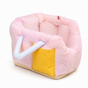 Cama para Mascotas para Auto con Bolsillo de Almacenamiento, Asiento Elevador Portátil para Viajes en Auto, Nido Lavable de Felpa Suave para Perros y Gatos Pequeños - Product Image 5