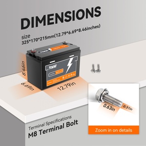 Powmr 100AH แบตเตอรี่ลิเธียมไอออน4ยูนิต12V 1280Wh แบตเตอรี่ LiFePO4 12.8V สำหรับระบบเก็บพลังงาน - Product Image 5