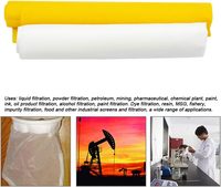 Kain Jaring Sablon Nilon Kuning Tahan Lama, Jaring Tegangan Tinggi untuk Filter Cair (300 Mesh (120T)) Merek ZeHong