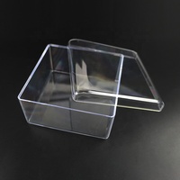 Boîte-cadeau rectangulaire en plastique, nouveau, vente en gros, protection de l'environnement, transparent, pour aliments