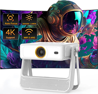 Nouvelle Version 2025 SY2 PRO Mini Projecteur Vidéo Intelligent Portable avec Pavé Tactile LED Wi-Fi Double Bande 6 BT 4K pour Home Cinéma