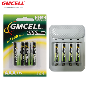 Paquete de 4 Baterías Recargables AA Ni-MH de 350mA con Cargador Rápido de 4 Ranuras para Juguetes y Control Remoto - Product Image 2