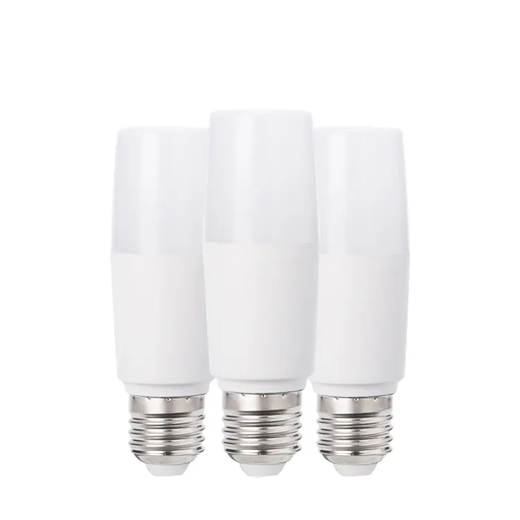 Free samples Dob Cylindrical Columnar Aluminum Plastic Slim Led T Shape Lamp For Home Use 5w 7w 9w 12w E27 B22 E14 Stick Bulb