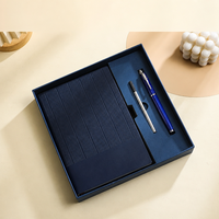 Carnet en cuir PU avec stylo à bille métallique, ensemble cadeau pour entreprise, papeterie personnalisée avec logo, cadeau