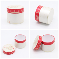 Boîte d'emballage en papier rigide cylindrique avec estampage à chaud doré pour Noël, boîte ronde pour bonbons, biscuits, boîte personnalisée pour chocolat