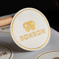 Logo personnalisé feuille d'or estampage à chaud autocollants en papier étiquettes d'emballage de luxe avec votre propre conception pour les entreprises