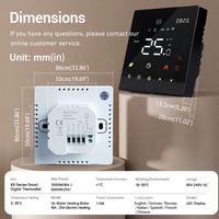 Contrôleur de température intelligent pour chauffage au sol numérique, température constante, verrouillage enfant, mémoire de coupure de courant, anti-inflammable, PC AC90-240V