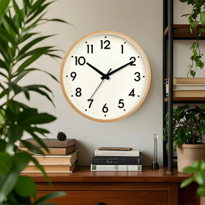 New Design Simple Style <b>Wall</b> <b>Clock</b> Home Goods <b>Wall</b> <b>Clock</b> <b>Decoration</b> and Wooden Round Shape <b>Wall</b> <b>Clock</b> for Living Room - Product Image 2