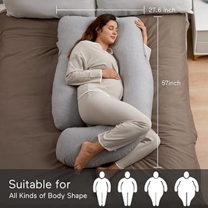 <span class=keywords><strong>Almohada</strong></span> <span class=keywords><strong>de</strong></span> Embarazo en Forma <span class=keywords><strong>de</strong></span> U <span class=keywords><strong>de</strong></span> 57 Pulgadas, <span class=keywords><strong>Almohada</strong></span> <span class=keywords><strong>de</strong></span> <span class=keywords><strong>Maternidad</strong></span> <span class=keywords><strong>de</strong></span> Cuerpo Completo con Funda Extraíble <span class=keywords><strong>de</strong></span> Algodón - Product Image 4