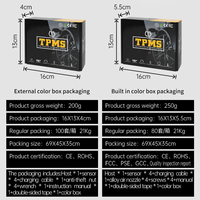 Système de surveillance de la pression et de la température des pneus sans fil solaire TPMS avec 4 capteurs internes IPX7 pour voitures, SUV et fourgonnettes