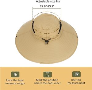 Summer Outdoor Fishing <strong>Bucket</strong> <strong>Hats</strong> Adjustable Drawstring 3D Embroidery Large Brim Sunburn protection <strong>Hat</strong>