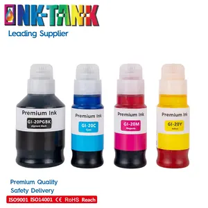 कैनन PIXMA G5020 G7020 प्रिंटर के लिए INK-TANK GI-20 GI20 GI 20 प्रीमियम रंग संगत बोतल पानी आधारित रीफिल इंक