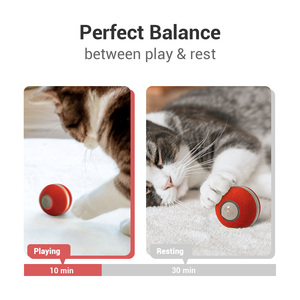 Cho cheerble USB tương tác cán Bóng đồ chơi cho mèo thân thiện với môi thông minh di chuyển nảy & nhảy tính năng thể thao & thời trang - Product Image 2