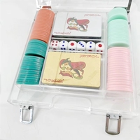 Ensemble de jetons de poker en acrylique personnalisé Xfl avec boîte