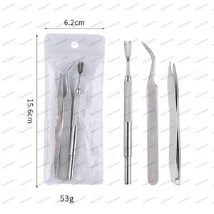 Vaslcare Rust-Prevented Fine <b>Point</b> Tweezers Clip Set Pet Tick Parasite <b>Removal</b> <b>Tool</b> Kit Puppy Veterinary Instrument - Product Image 6