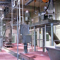 Ligne d'abattage automatique 10-100 bovins/jour équipement d'abattoir de boeuf clé en main avec moteur pour petits abattoirs