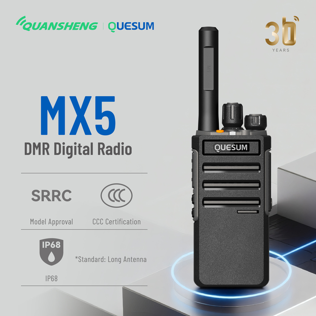 New DMR Radio Digital Mobile Radio MD500 Handheld DMR Walkie Talkie Waterproof IP68 GPS Bluetooth ANC MX5