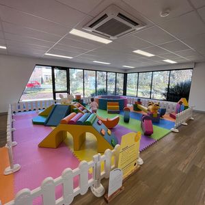 Équipement mou gonflable de jeu de décoration de centre de divertissement d'enfants de <span class=keywords><strong>restaurant</strong></span> d'intérieur coloré avec la glissière de fosse de boule - Product Image 6