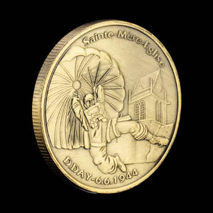 Pièce commémorative aéroportée française plaquée bronze D Day 6.6.<span class=keywords><strong>1944</strong></span> Challenge Coin Souvenir pour cadeau ou Collection - Product Image 6