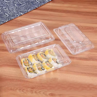 Boîte alimentaire jetable anti-buée, compatible micro-ondes, pour sandwichs, pizzas, nouilles, sushis, contenants OPS, plats à emporter, gelées et sucreries