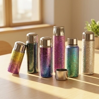Bouteille d'eau en titane légère à double paroi isolée sous vide avec logo personnalisé, garde au chaud et au froid, 400 ml 500 ml