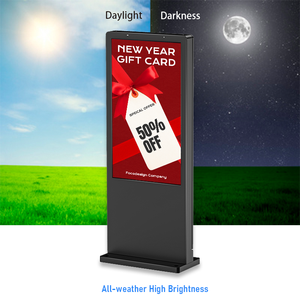 Totem d'affichage numérique extérieur étanche 3000 Nits, écran tactile 43/55 pouces, kiosque publicitaire vidéo Android pour restaurants et commerces <span class=keywords><strong>de</strong></span> détail - Product Image 2