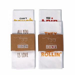 E4 थोक टेरी चाय तौलिए टेनी डिजाइन बुना हुआ प्रीमियम पुनर्नवीनीकरण माइक्रोफाइबर रसोई तौलिया - Product Image 4