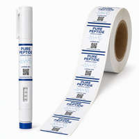 Étiquettes personnalisées pour bouteilles de stylos, autocollants imperméables, résistants à l'huile et aux rayures pour tubes de stylos rotatifs