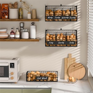 Simple Style Modern Standing Type Wrought Iron <b>Egg</b> Separation Storage <b>Basket</b> Household Kitchen Rack Vegetable Storage Rack - Product Image 5