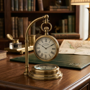 Vintage Brass Watch <b>Desk</b> <b>Clock</b> Antique Style Decorative Tabletop Timepiece Classic Desktop <b>Clock</b> for Home Office Decor Hotel Gif - Product Image 2