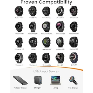 Chargeur USB de remplacement pour <span class=keywords><strong>Garmin</strong></span> Vivosmart 5, <span class=keywords><strong>Garmin</strong></span> <span class=keywords><strong>Vivomove</strong></span> <span class=keywords><strong>3</strong></span>/3S Style Sport, câble de charge USB-C pour montre connectée - Product Image 6