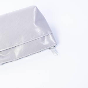 Well-Designed <b>Large</b> Capacity Grey PVC Zip Storage <b>Bag</b> Fashionable Cube <b>Makeup</b> <b>Bag</b> Logo Use Small Cosmetics <b>Bag</b> Zipper Mesh - Product Image 5