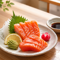 Filet de saumon norvégien surgelé, épaisseur uniforme, cuisson homogène, approvisionnement pour les chaînes de sushis, vente en gros, export en vrac