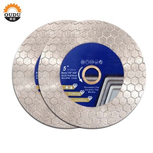 Lame de scie diamantée turbo industrielle 5'' (<span class=keywords><strong>125</strong></span> mm) à mailles, haute efficacité, sans bride, <span class=keywords><strong>disque</strong></span> de coupe plat pour carreaux de porcelaine et céramique - Product Image 3