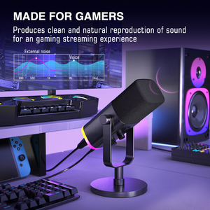 ไมโครโฟนเกมมิ่ง <span class=keywords><strong>Fifine</strong></span> RGB USB พร้อมแขนปรับระดับได้ ที่ยึดที่แข็งแรง ไมโครโฟนไดนามิกแบบ <span class=keywords><strong>XLR</strong></span> สำหรับการสตรีมและพอดแคสติ้ง - Product Image 4